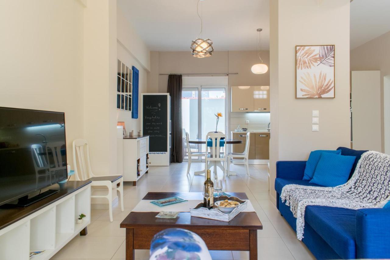 Blue Iris: Stylish Apartment Just 10 Minutes Walk From Old Town Chania Hanya Dış mekan fotoğraf